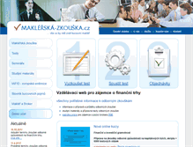 Tablet Screenshot of maklerska-zkouska.cz